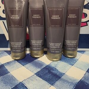 Bath & Body Works Sweet Whiskey Body Cream X4